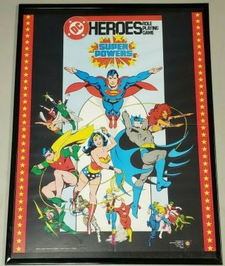 Vintage,  Heroes Rpg 1985 Promo Poster,  Powers