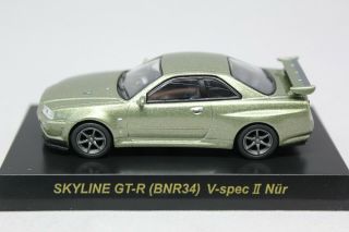 9489 Kyosho 1/64 Nissan Gt - R Bnr34 V - Spec Ii Nur Millennium Jade Tracking Number