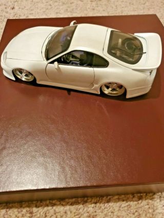 Toyota Supra White Toy Car 1:24
