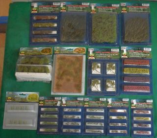 14 Assorted Foliage,  Flowers And Trees Detail Jtt Scenery Products Mrc Ho S27xp3