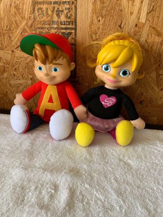 Talking Alvin And Brittney The Chipmunks Fisher - Price Plush Doll Kids Toy 13 "