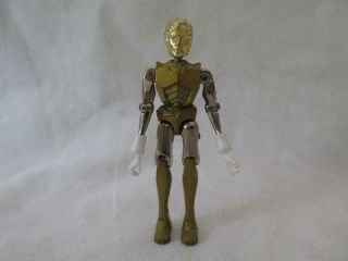Vintage 1976 Micronauts Gold Space Glider Diecast Metal Action Figure - Vg,  Cond
