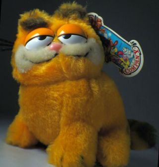 Dakin 1981 Vintage Garfield Cat 6 " Plush Stuffed Animal With Cardboard Tag