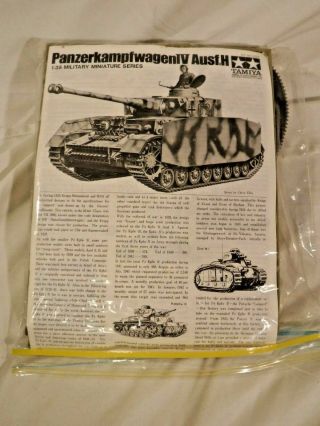 1/35 Tamiya German Wwii Panzer Iv Ausf H W/ Full Armor Started