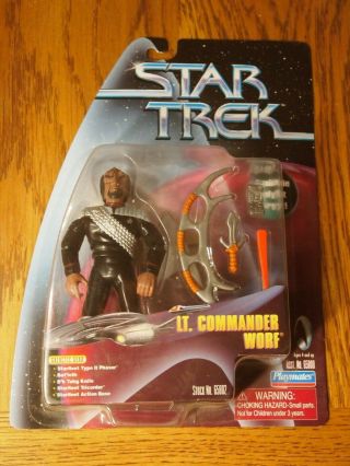 Playmates 1999 Star Trek Target Exclusive Lt.  Commander Worf,  On Card