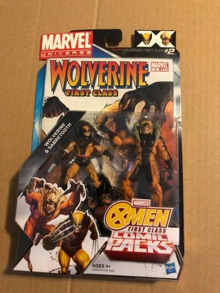 Marvel Universe 3.  75 Inch X - Men Wolverine & Sabertooth 2 Pack