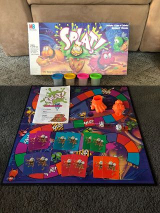 Vintage Splat Board Game Mb Milton Bradley 1990 Complete