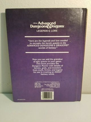 AD&D Legends and Lore 1st Edition - TSR 2