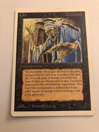 Mtg Lich Unlimited Magic The Gathering