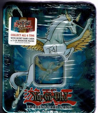 Yu - Gi - Oh Trading Cards Crystal Beast Saphire Pegasus Tin Fac