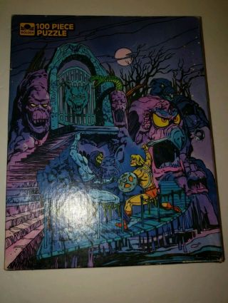 1984 Masters Of The Universe Golden Snake Mountain He - Man 108 Pc.  Puzzle Comp