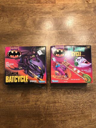 Batman.  Batcycle& Joker Cycle.  Kenner 1990.