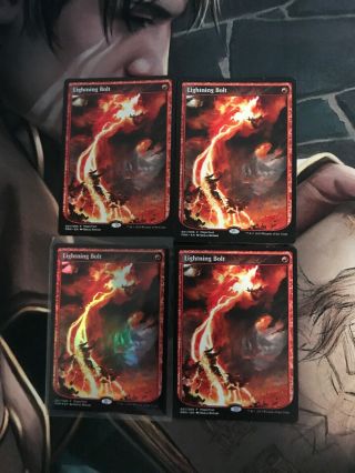Lightning Bolt (magicfest) Promo Magic Mtg Card 4x X4 (1x Foil)