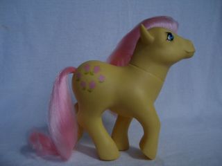 Vintage Mlp G1 My Little Pony Italy Italian Posey Pretty Pink Hair And Blue Eyes