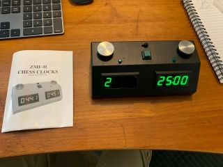 Zmf - Ii Chess Clock - Black With Green Led,  Only Slightly