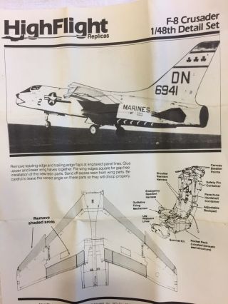 HighFlight F - 8 Crusader 1/48 Detail Set For Monogram Kit 2