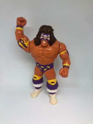 Wwf / Wwe Hasbro Wrestling Figure - Ultimate Warrior - Series 3 - Purple Trunks