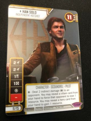 Star Wars Destiny Han Solo Spot Gloss Card Galactic Qualifier Promo