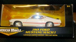 Ertl American Muscle 1969 Mustang Mach 1 Limited Edition 1:18 White