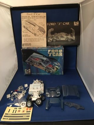 Vintage Mpc Ford J Car With Clear Body 1/25 Scale Model Kit