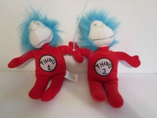 Dr.  Seuss Cat In The Hat Plush Thing 1 And Thing 2 Dolls Kohls Cares