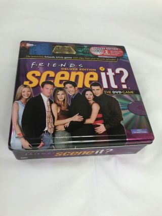Scene It Friends Tv Show Deluxe Tin Edition 2 Dvds Trivia Board Game Complete
