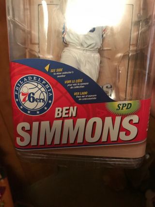 Ben Simmons NBA 30 Philadelphia 76ers White jersey rookie figure McFarlane. 4