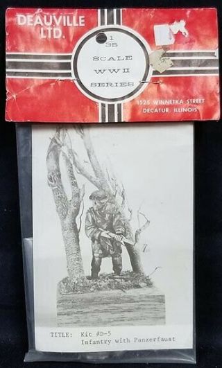 $9.  99 Nr Figure Blowout Deauville D - 5 1/35 Metal Infantry With Panzerfaust