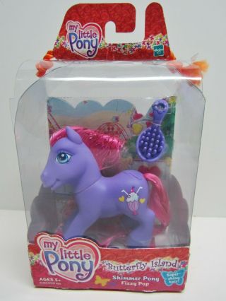 My Little Pony Butterfly Island Shimmer Pony Fizzy Pop Nrfb 2004
