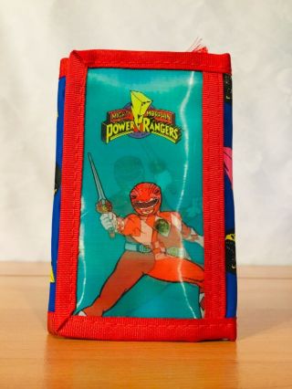 3 - D Vintage 1994 Power Ranger Holographic Wallet Tri - Fold