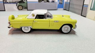 1956 Ford Thunderbird Yellow 1:24 Diecast Model Car By Unique Replicas Mib