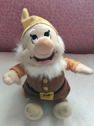 Walt Disney Snow White And The Seven Dwarf 9” Happy Stuffed Toy