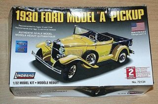 37 - 72134 Lindberg 1/32nd Scale 1930 Ford Model " A " Pickup Plastic Model Kit