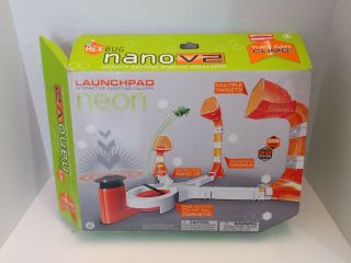 Hexbug Nano V2 Launchpad Neon Interactive Shooting Gallery Toy Playset W/ Hexbug
