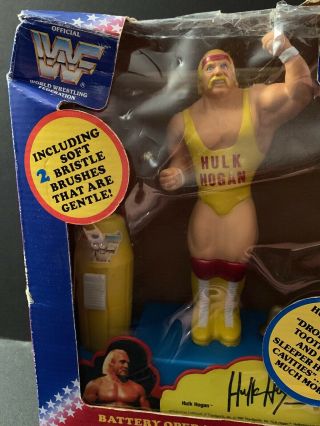 Vintage Wwf Hulk Hogan Battery Operated Talking Toothbrush 1991 Janex Wwe 4