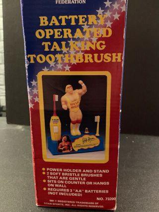Vintage Wwf Hulk Hogan Battery Operated Talking Toothbrush 1991 Janex Wwe 5