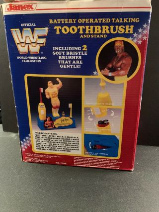Vintage Wwf Hulk Hogan Battery Operated Talking Toothbrush 1991 Janex Wwe 6