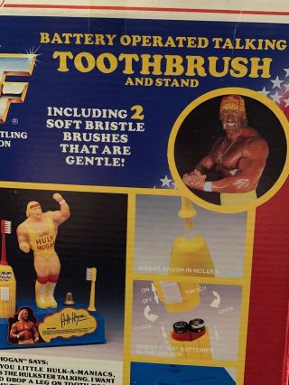 Vintage Wwf Hulk Hogan Battery Operated Talking Toothbrush 1991 Janex Wwe 7