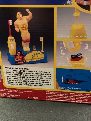 Vintage Wwf Hulk Hogan Battery Operated Talking Toothbrush 1991 Janex Wwe 8