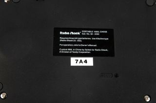Radio Shack Portable Sensory Chess Computer 1650L,  Endorsed by Garry Kasparov 6