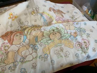Vintage 1983 Cabbage Patch Kids Fitted Flat Twin Bed 3 Pc Sheet Set Fabric Craft 4