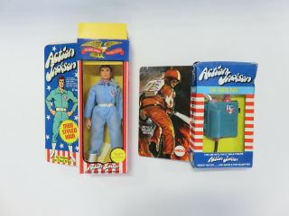 Action Jackson 8 " Figure,  Fire Rescue Pack - W/ Boxes - Mego (1971)