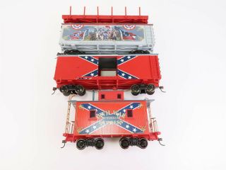 On30 Scale Bachmann Set Of 4 Confederate Civil War Express Freight Cars Rtr