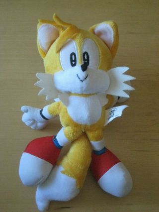 20th Anniversary Sonic The Hedgehog Large Tails Yellow Plush 8 " Doll