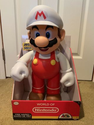 World Of Nintendo Fire Mario Big Figure 20 Inches