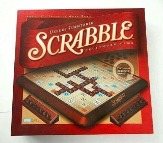 Scrabble Deluxe Turntable Crossword Rotating Board Game 2001 Complete