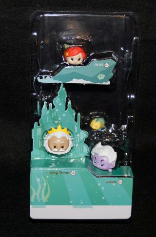 Disney Tsum Tsum The Little Mermaid Vinyl Figures Triton - Ursula - Ariel - Flounder