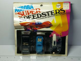 Vintage 1975 Aurora Speedsters Wheeling Miniature Racing Cars