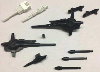 Vintage 1986 Transformers G1 Metroplex Misc Parts Accessories Cannons Missiles