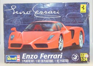 Enzo Ferrari Revell Car Model Kit 1/24 Scale 85 - 2192 Open Box Unassembled